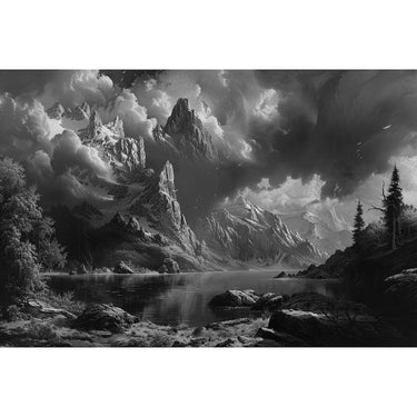 Black and White Landscape Canvas